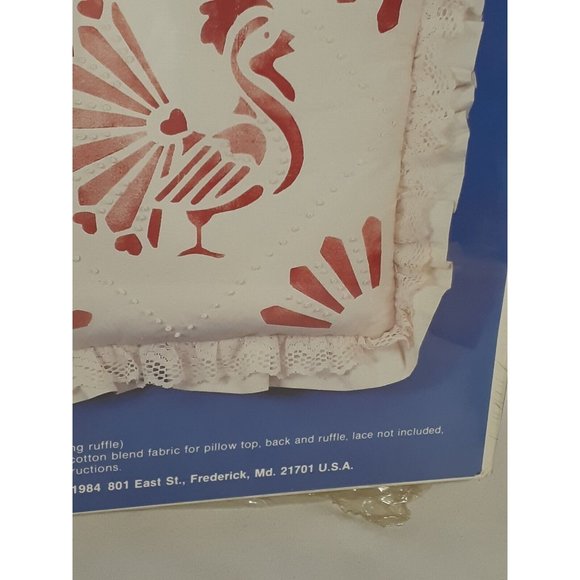 Kappie Originals Pillow Kit, Country Day Stencil Stitching 00303 Rooster - Picture 4 of 5
